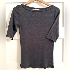 Michael Stars for Anthropology XS/S with 3/4 Sleeve. Greenish-grey w/sheen.